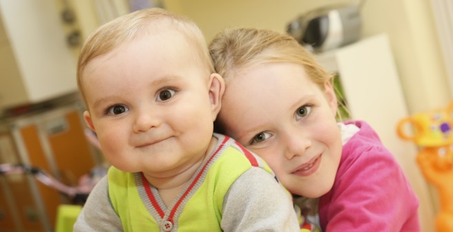 Geschwister in der Kinderklinik